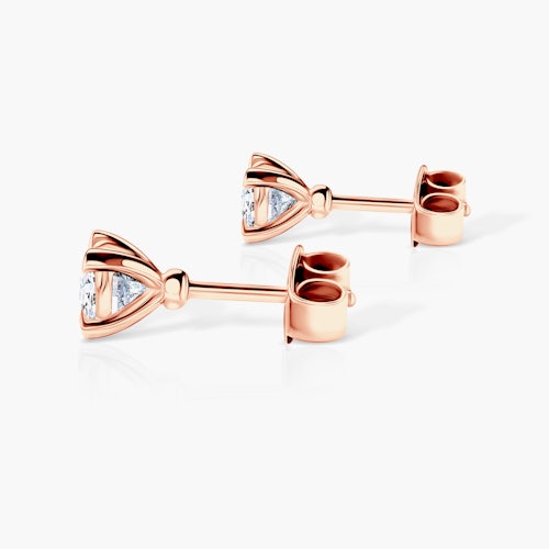 Kolczyki Share Your Love: różowe złoto, białe szafiry